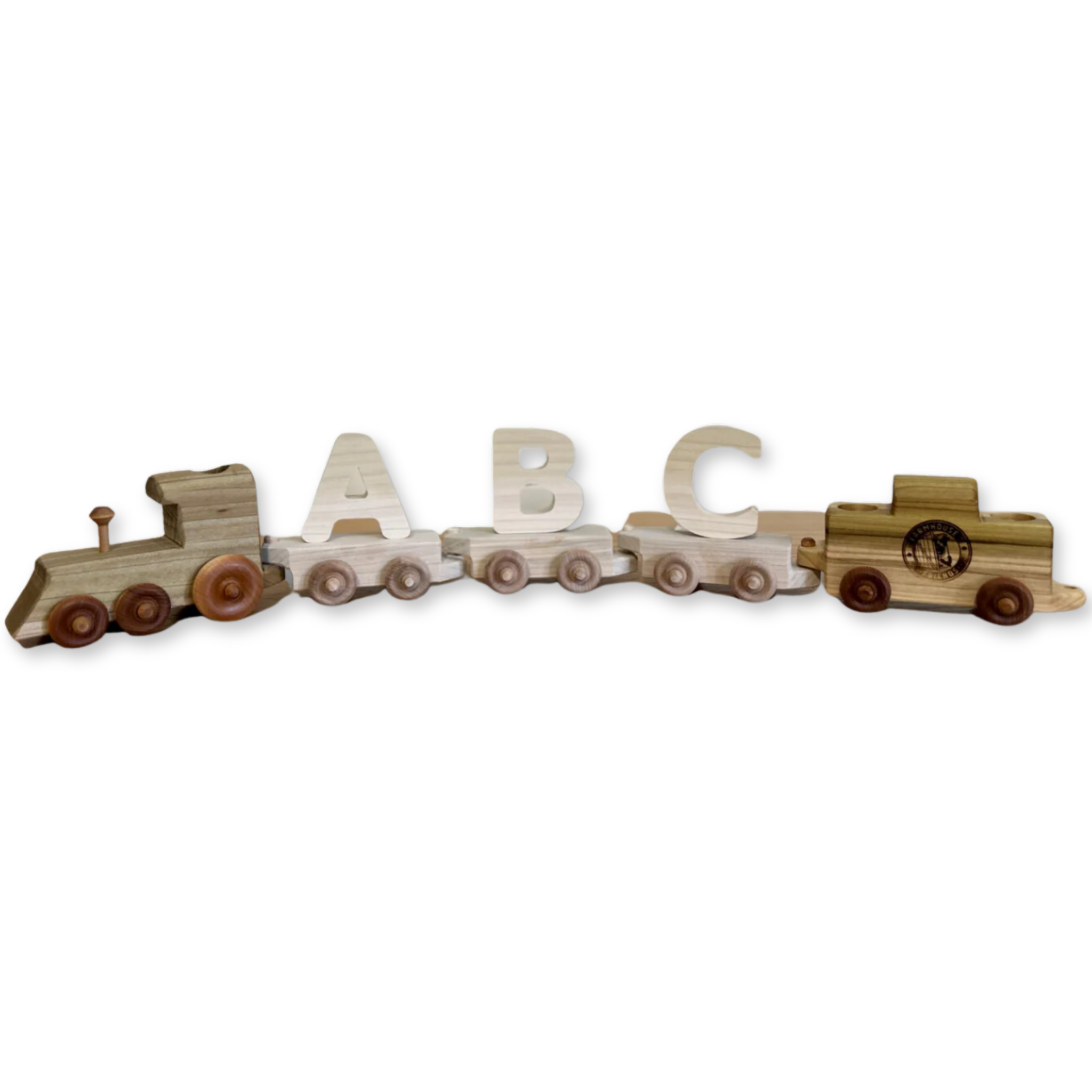 Wooden Train Car with Letter