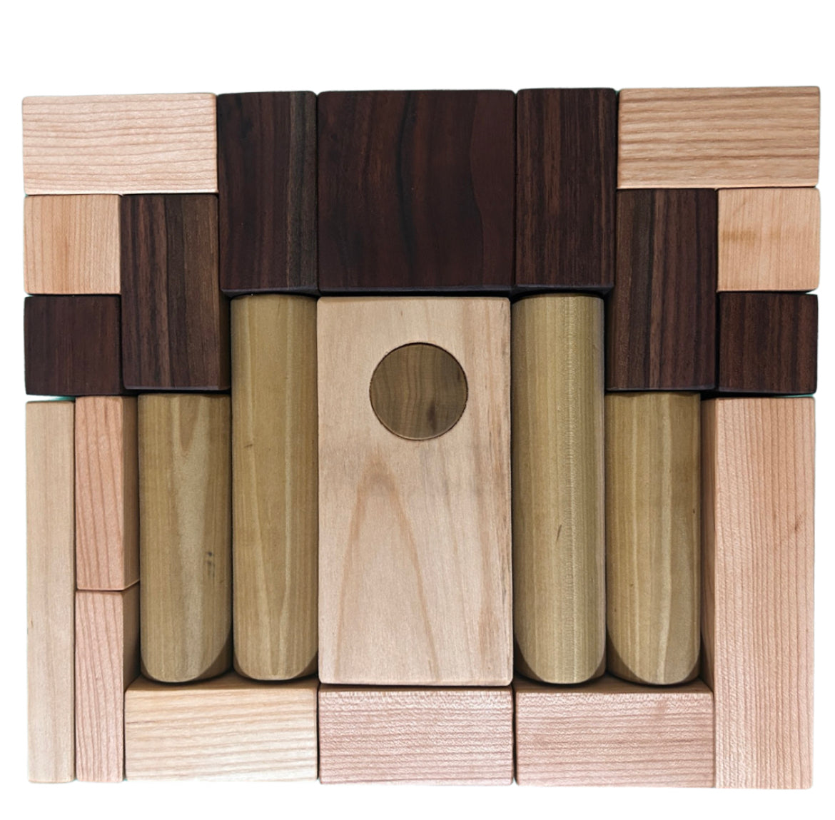 24 piece wooden block  set