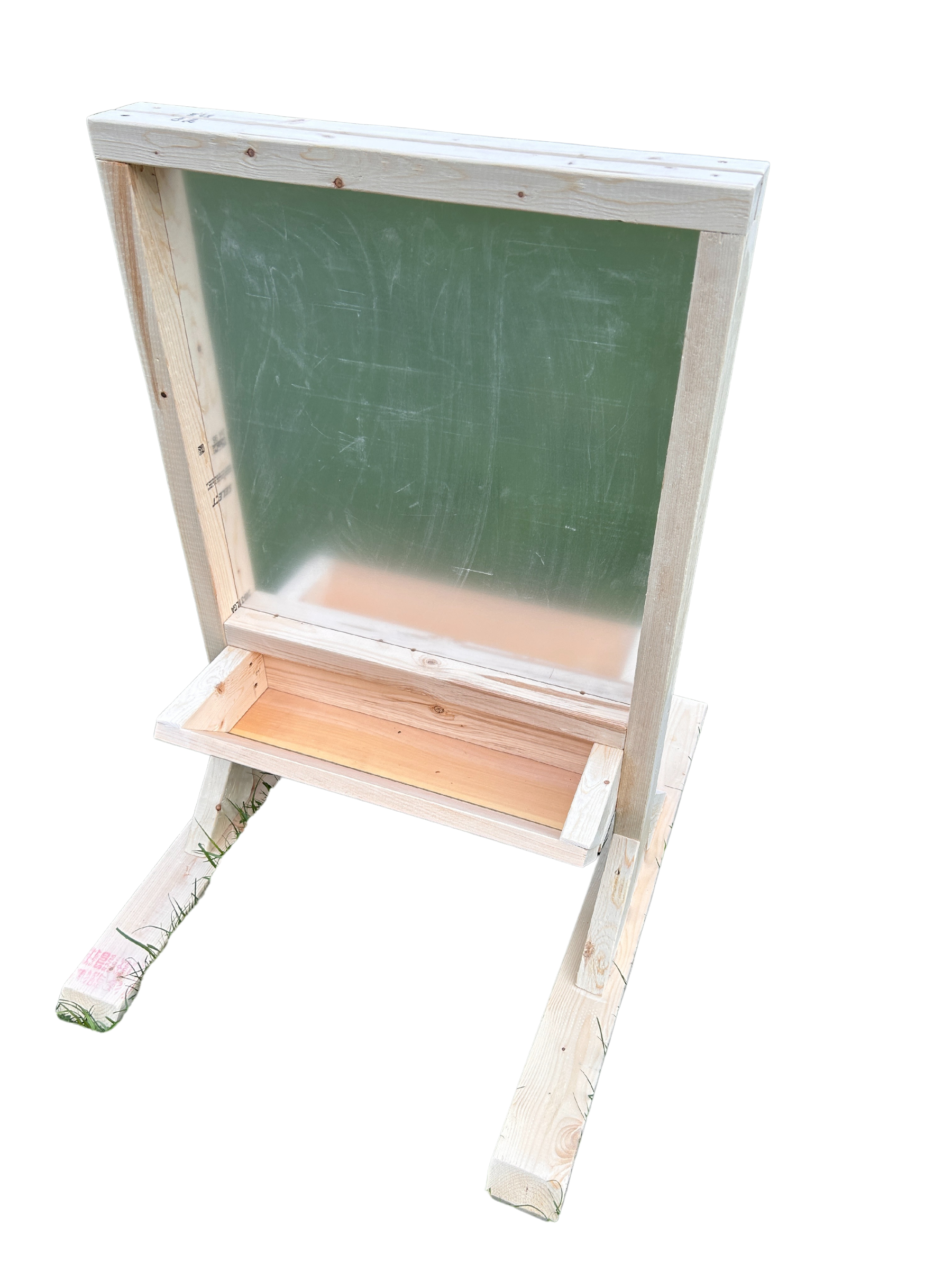 Outdoor Wooden Easel with Paint Marker Set