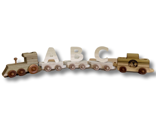 Wooden Train Car with Letter